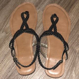 Target Brand Women’s black braided sandals size 8